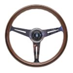 NARDI ND Classic Steering Wheel 360mm - Mahogany Wood / Flat Polished Spokes