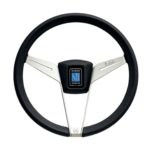 NARDI ND NOVANTESIMO 90th Anniversary Steering Wheel 360mm - Black Leather / Satin Spokes / Black Stitching
