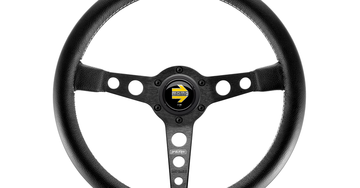 MOMO Steering Wheel Prototipo 350mm - Black Leather