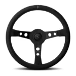 MOMO Mod.07 Black Edition Steering Wheel 350mm - Black Alcantara / Black Spokes