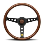 MOMO Mod.07 Heritage Wood Steering Wheel 350mm - Mahogany Wood Black Spokes