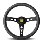 MOMO Prototipo Steering Wheel 350mm - Black Distressed Leather Black Spokes