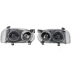 334664768647-1 Hella Style Head Lights - for Volkswagen VW Golf 93-99 MK3 / Jetta / Rabbit MK3 - Black Smoke