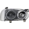 334664768647-3 Hella Style Head Lights - for Volkswagen VW Golf 93-99 MK3 / Jetta / Rabbit MK3 - Black Smoke