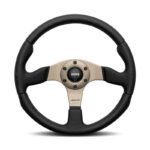 MOMO Race 2.0 Steering Wheel 350mm - Black Leather / Anthracite Spokes