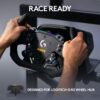VLOGSIMGTR290 4 MOMO × Logitech SIM GT-RACER 290 - Red Suede / Black Spokes