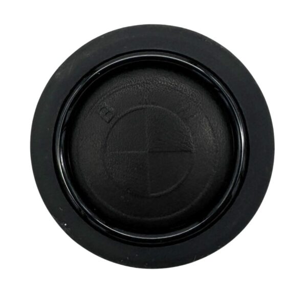 BMW Black Leather Embossed Horn Button