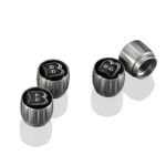 Brabus Valve Caps 4-piece Set - Black / Silver