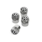 Volkswagen Valve Caps 4-piece Set - Nickel Plated / Genuine Volkswagen