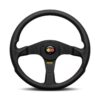 MOMO Corse 2.0 Steering Wheel 350mm - Black Leather / Black Spokes