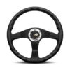 MOMO Corse 2.0 Steering Wheel 350mm - Black Leather / Black Spokes
