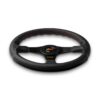 MOMO Corse 2.0 Steering Wheel 350mm - Black Leather / Black Spokes