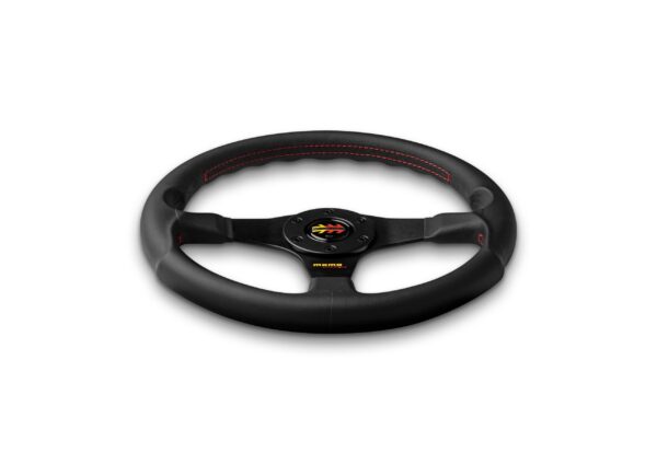 MOMO Corse 2.0 Steering Wheel 350mm - Black Leather / Black Spokes