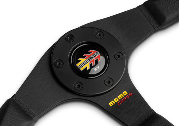 MOMO Corse 2.0 Steering Wheel 350mm - Black Leather / Black Spokes