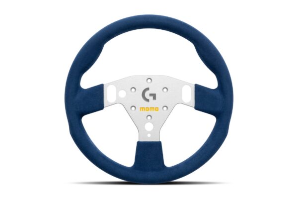 SIM-GT-320-blue-microfiber-front_result MOMO × Logitech SIM GT 320 - Blue Microfibre / Black Spokes
