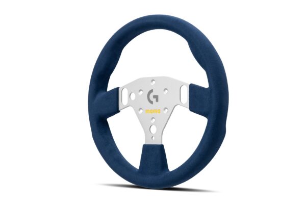 SIM-GT-320-blue-microfiber-turned-left_result MOMO × Logitech SIM GT 320 - Blue Microfibre / Black Spokes