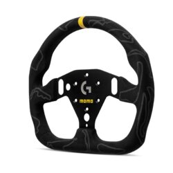 MOMO × Logitech SIM GT-PRO 320 TRACKS - Black Suede / Black Spokes