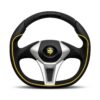 MOMO GT50 2.0 Steering Wheel 350mm - Black Alcantara / Black Leather / Black Spokes