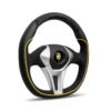 MOMO GT50 2.0 Steering Wheel 350mm - Black Alcantara / Black Leather / Black Spokes