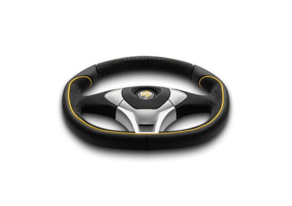 MOMO GT50 2.0 Steering Wheel 350mm - Black Alcantara / Black Leather / Black Spokes