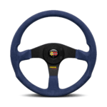 MOMO Corse 2.0 Steering Wheel 350mm - Blue Suede Leather / Black Spokes