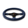 MOMO Corse 2.0 Steering Wheel 350mm - Blue Suede Leather / Black Spokes
