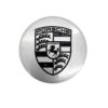 9933613030061M 1x Porsche Wheel Cap For 911 (993) - 4 pcs set - Silver Base / Black Crest