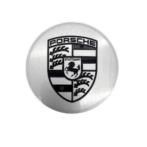 Porsche Wheel Cap For 911 (993) - Silver Base / Black Crest