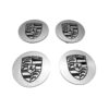 9933613030061M Porsche 911 Porsche Wheel Cap For 911 (993) - 4 pcs set - Silver Base / Black Crest
