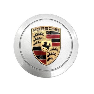 Porsche Wheel Cap For 911 (993) - Silver Base / Colored Crest