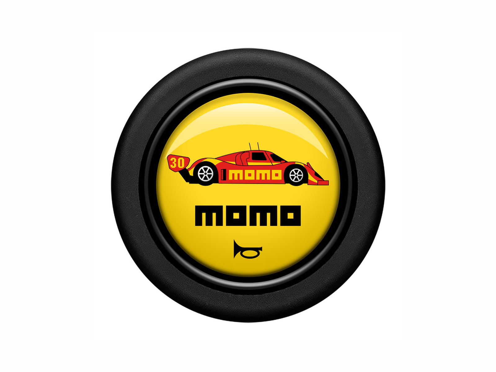 HOPASSYEL01R1 MOMO Standard Horn Button 1 Contact - Passion 1993 Yellow