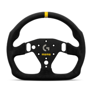 SIM-GT-PRO-320-01 MOMO × Logitech SIM GT-PRO 320 - Black Suede / Black Spokes