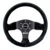 015P300SN_01 Sparco P-300 Logo 300mm Steering Wheel - Black Suede / Black Spokes